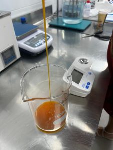 Brix measurement in fruit juice concentrate using digital refractometer
