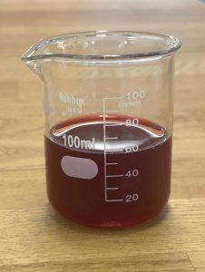 Organic blueberry vinegar sample for functional beverage and food ingredient applications