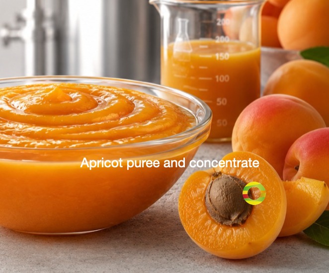 Apricot concentrate for food and beverage manufacturers with industrial apricot puree and fresh apricots