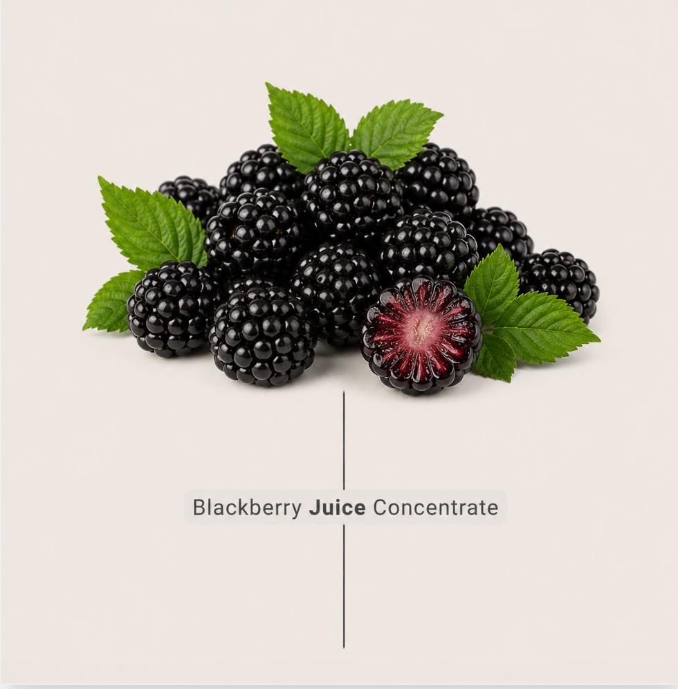 blackberry juice concentrate made from premium fresh fruits for industrial beverage and food manufacturers