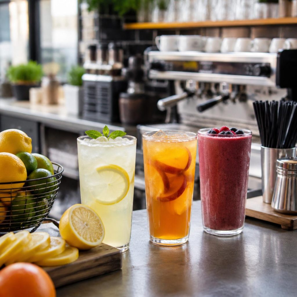 Fruit beverages and smoothies for coffee shops and cafés