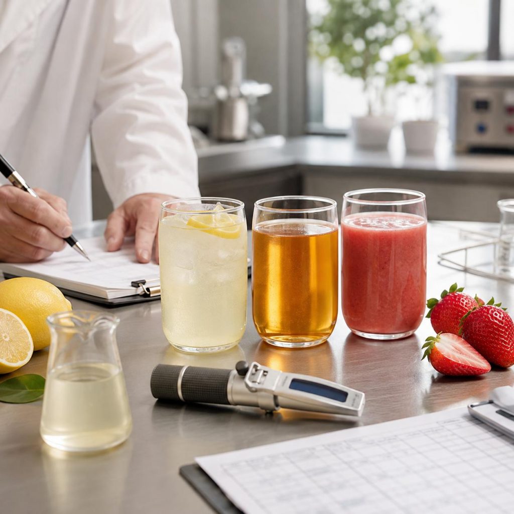 functional Beverage development and quality testing for fruit drinks and concentrates
