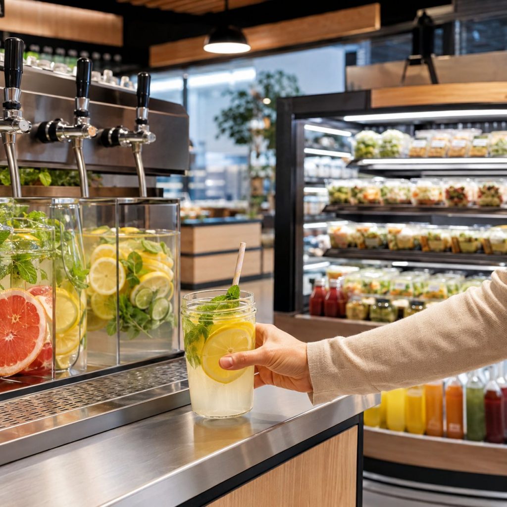 self-service fruit beverage dispensers for convenience stores and foodservice